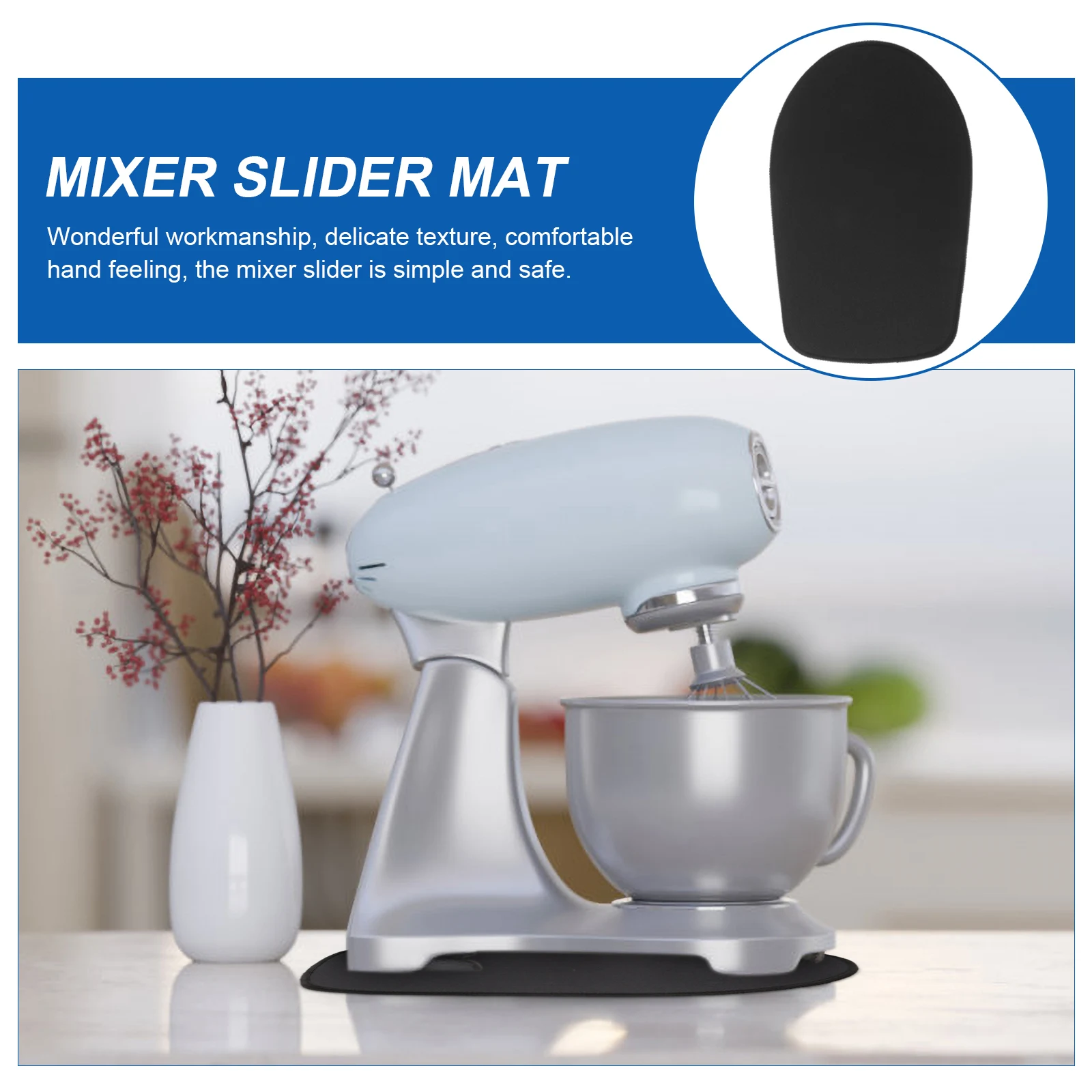 

Smooth Surface Mixer Slider Mat 4.5-5L Stand Mixer Nonslip Rubber Durable Wear Resistant Sliding Mat for Mixer,