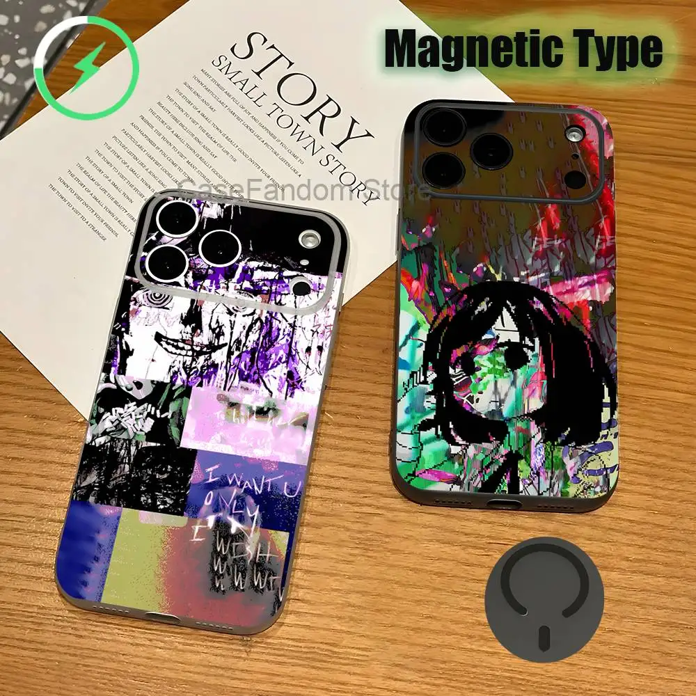 

S-SewerslvtS Schizofrenia For iPhone 17,16,15,14,13,12,11,Pro,Max,Plus Magnetic Wireless Charging Transparent gray Phone Case