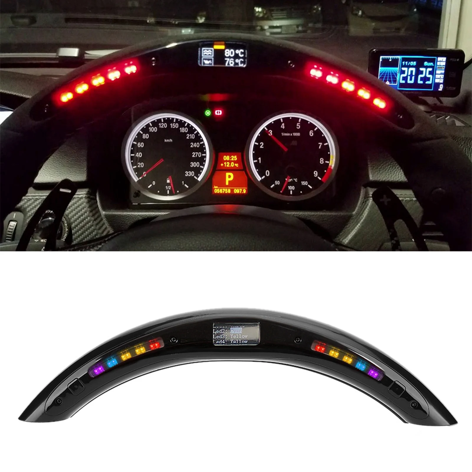 LED Display with Intellignet Module Kit Universal Accessory for LED Performance Steering Wheel