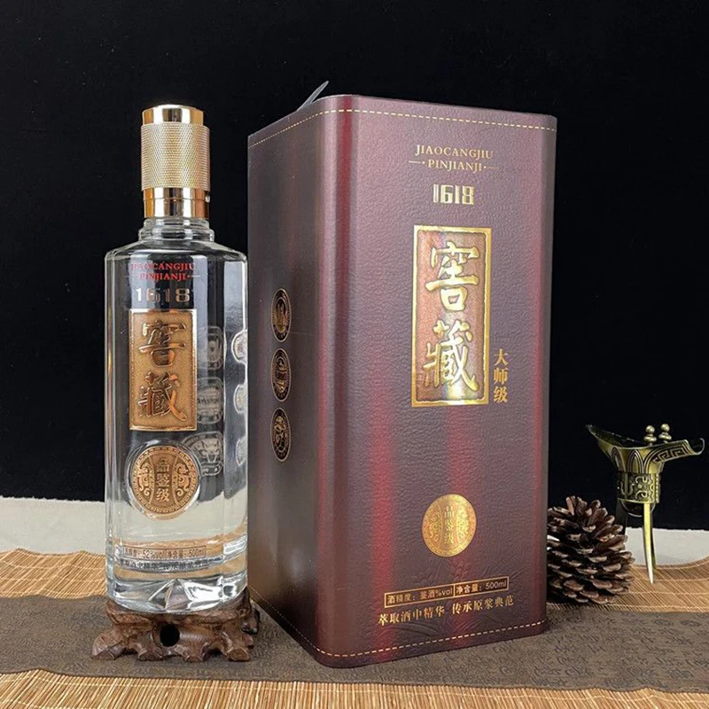 500ML round shaped whiskey decanter with gift box barware Alcohol Bottle for Liquor Scotch Bourbon