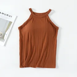 Sexy Chest Pad Suspender Shirt Women's Sleep Top Underwear Pajamas Tops One Piece Sleepwear T-Shirts Modal Bottoming Vest