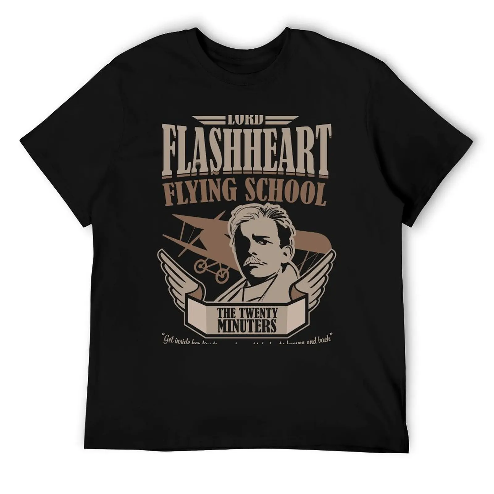 

Lord Flashheart Flying School - The Twenty Minuters T-Shirt t shirts for man pack cotton t shirts cotton 100% T-Shirt