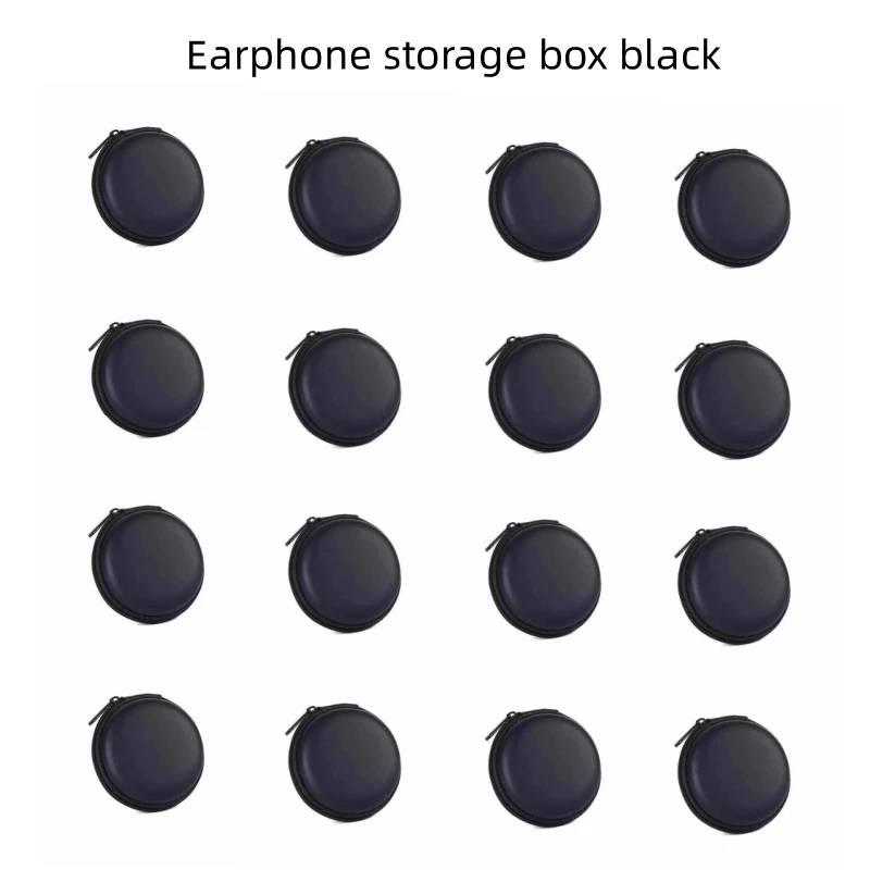 5/3/1pcs Hot Mini Headphones Case Zippered Round Storage Headset Box Shockproof Earphone Organizer Pouch Earphones Accessories