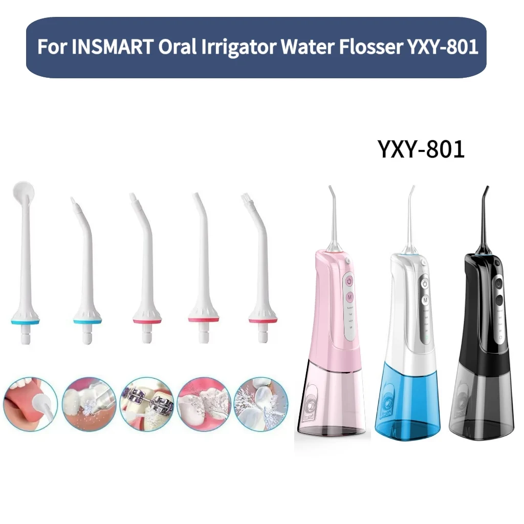For INSMART YXY-801 Water Flosser Replacement Tips Oral Irrigator Dental Water Flosser Nozzels Heads Accessories