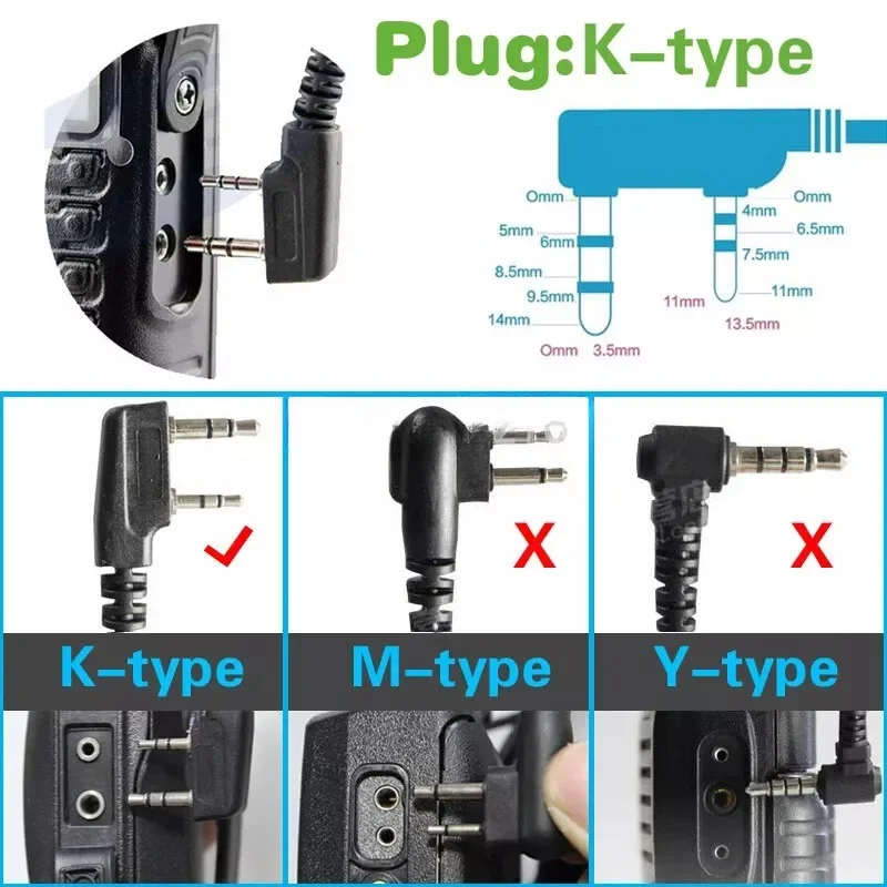 Walkie Talkie Mini PTT Speaker Mic Microphone K-Plug Speaker Mic for BAOFENG UV-5R BF-888S Kenwood QUANSHENG PUXING WOUXUN TYT