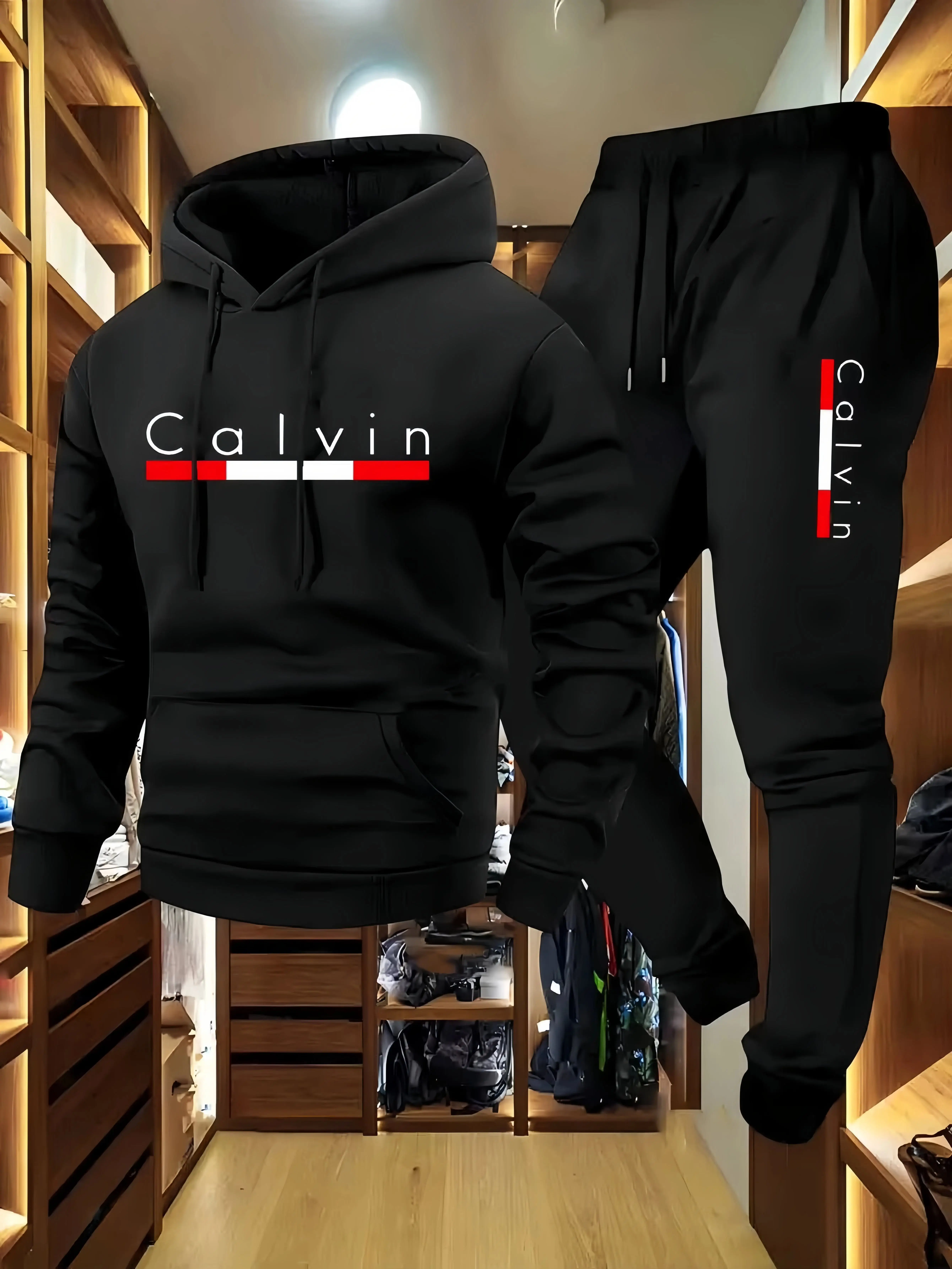 

New Men's Suits Hooded Sweatshirt Set Running Wear Sportswear Athletic Wear Casual Tracksuit 2 Piece Jogging Fitness Hoodie Suit
