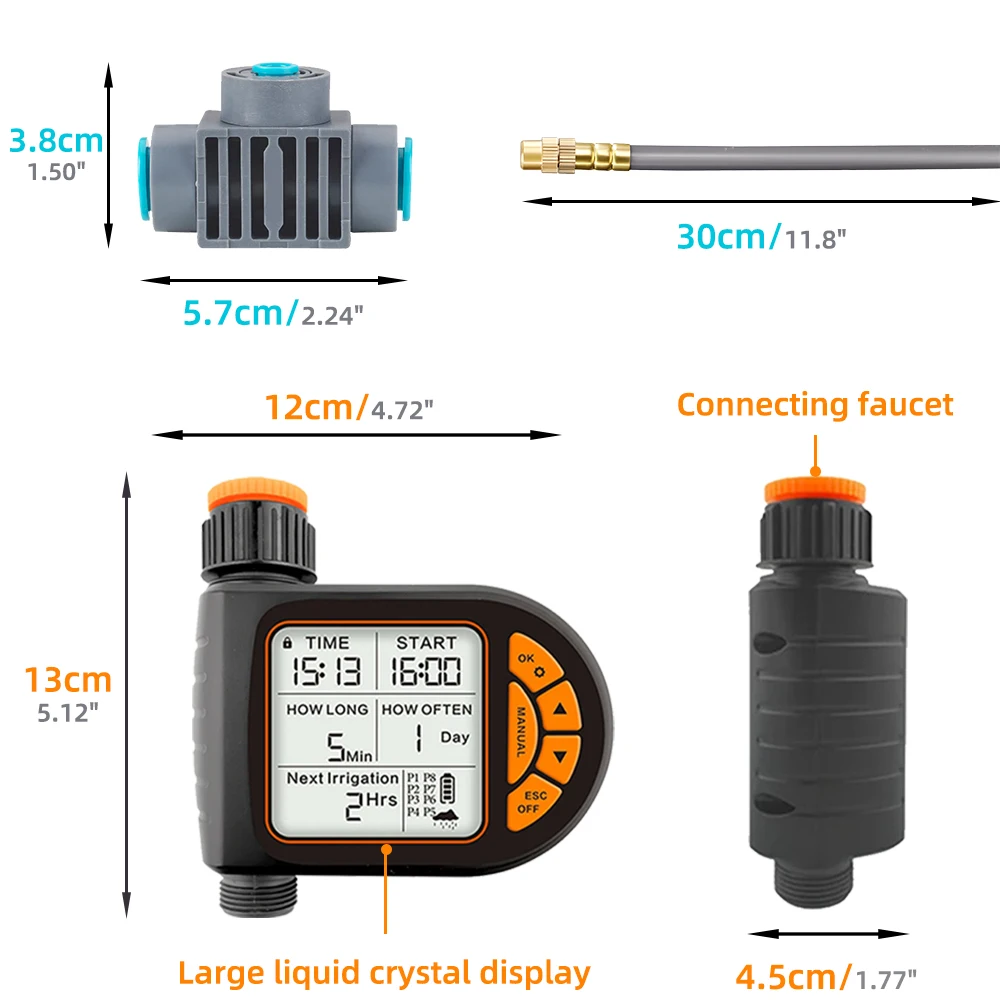 MUCIAKIE 5/10M automatyczny System rozpylania zraszacza do nawadniania zestaw uniwersalny Atomizer inteligentny przełącznik zaworu ogrodowy