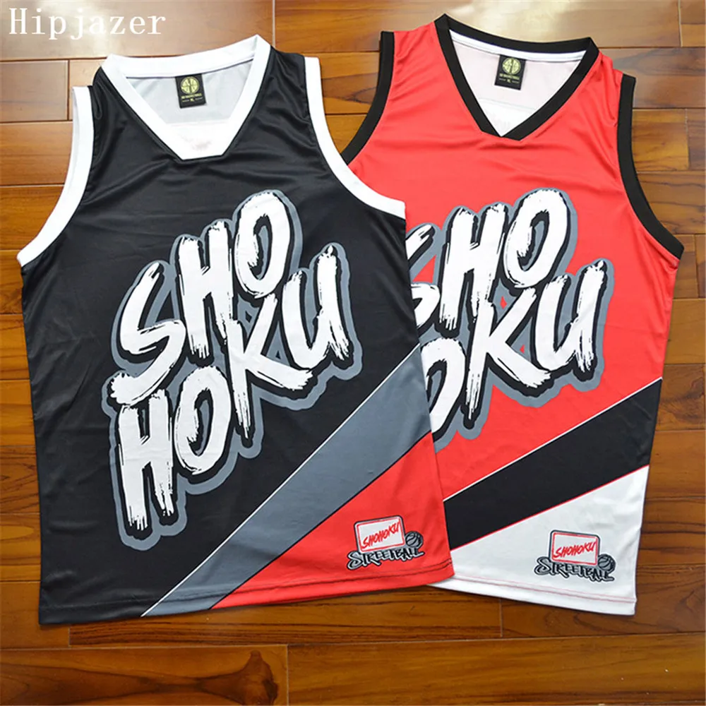 Drop Shipping  SD Fanart  Design SHOHOKU Shirts  10# SAKURAGI Cartoon Anime   Basketball Jerseys  Thermal Transfer Printing