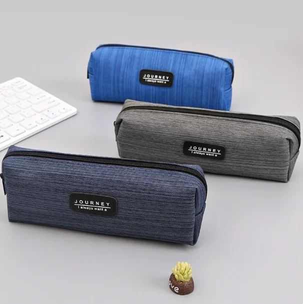 

Пенал-органайзер из холста на молнии для кистей для макияжа и карандашей, 2026 год, подарок для школьников, подростков, взрослых, для путешествий