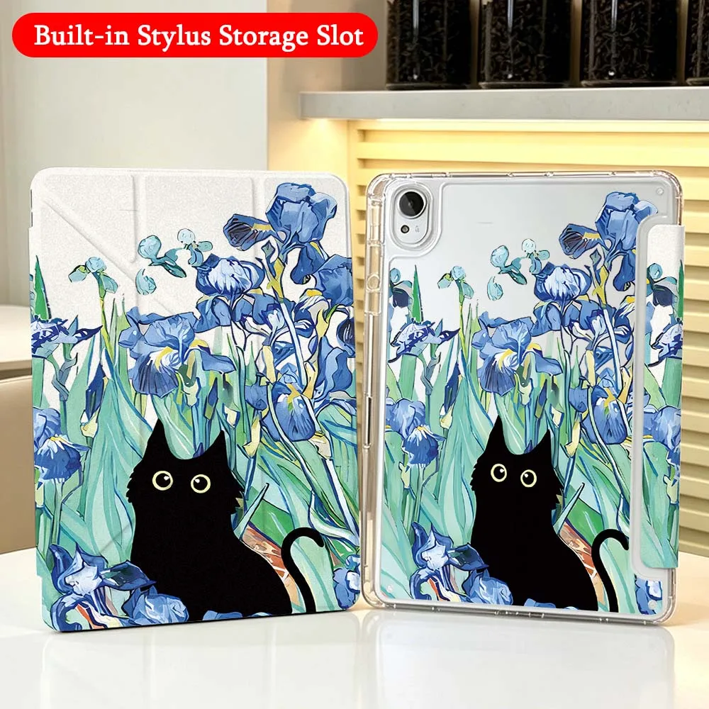

Cartoon Black Cat Iris For Huawei Honor Matepad Pad X10 X9 GT Pro V9 9 Air SE 12X 11.5 11 13.2 11.5s inch Foldable Tablet Case
