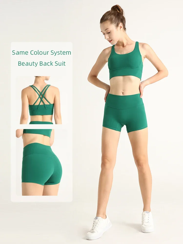 Summer 2 Pcs Seamless Yoga  Breathable Fitness Set Bra Crop Top Workout Leggings Sportswear Female Sport Suit Yoga Running Top