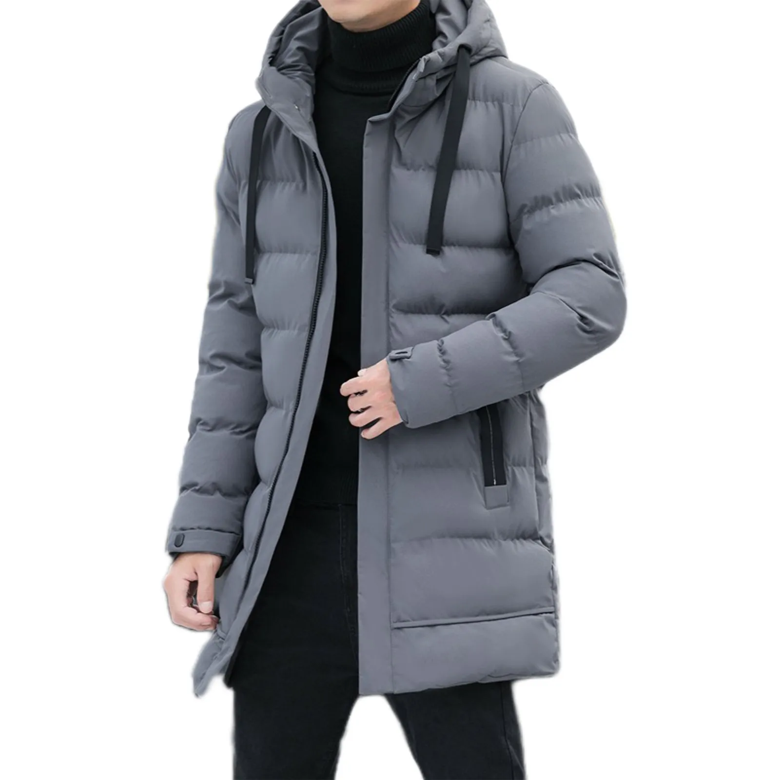 Top Quality New Brand Hooded Casual Fashion Long addensare Outwear parka Jacket uomo Winter Windbreaker cappotti abbigliamento uomo