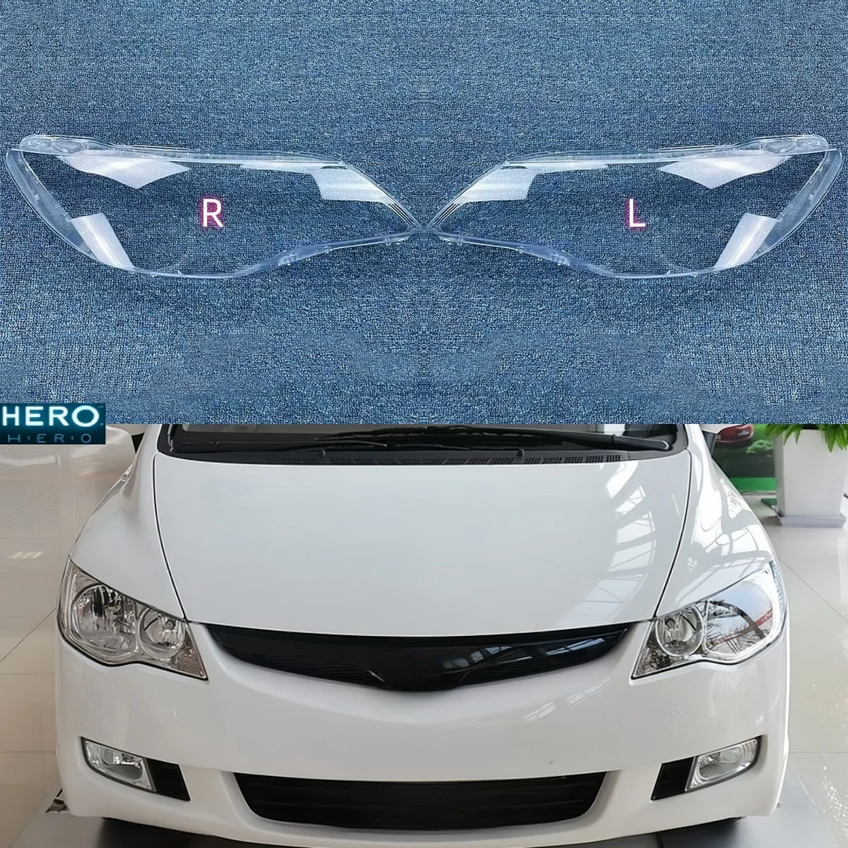 

For Honda Civic 2006 2007 2008 2009 Headlamp Lamp Shell Headlight Cover Transparent Lens Plexiglass Replace Original Lampshade