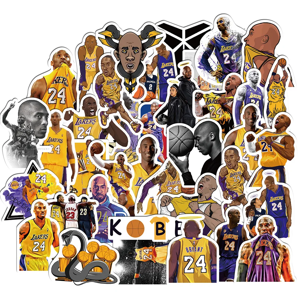 50Pcs/Set Basketball Football Star Collection Stickers DIY Laptop Phone Cases Luggage Skateboard Stickers Toys Gift