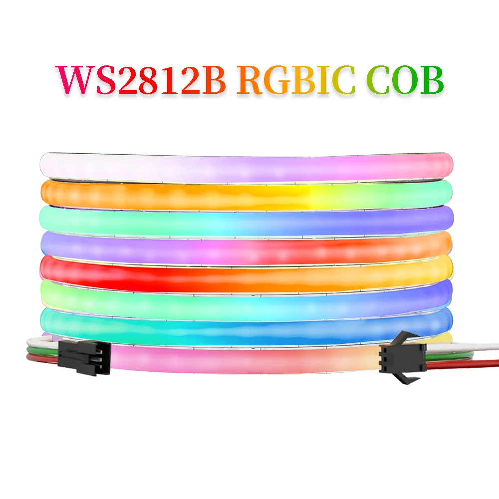 

5 мм печатная плата WS2812B Индивидуально адресуемая лента COB 160 светодиодов/м WS2812 RGB IC Полноцветная пиксельная светодиодная лампа высокой плотности COB 5 В 12 В постоянного тока