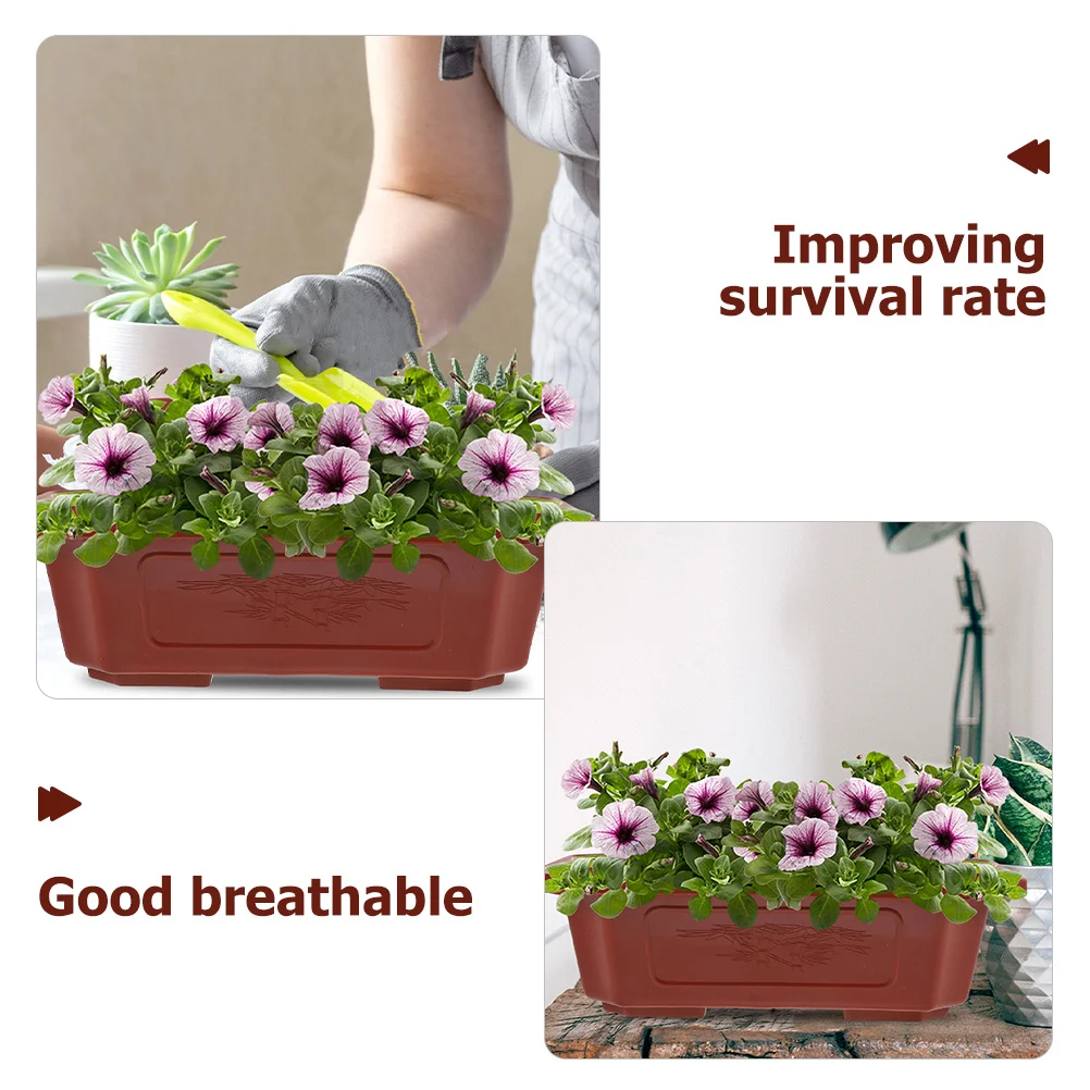 

6pcs Plastic Flower Pots Small Planters For Indoor Balcony Garden With Drainage Holes Thickened Decorative Houseplant Containers