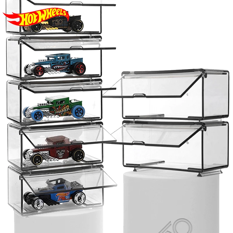 

PC Storage Box for Hot Wheels Tomica Car Diecast 1/64 Display Case Protective Shell Eduactional Kid Boys Toys for Children Gift