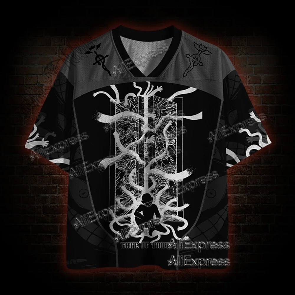 (ZZ) New Dark Series, Street Trendy Quick Drying Mesh Jersey, Sports Breathable Adult V-neck T-shirt, Handsome and Comfortable