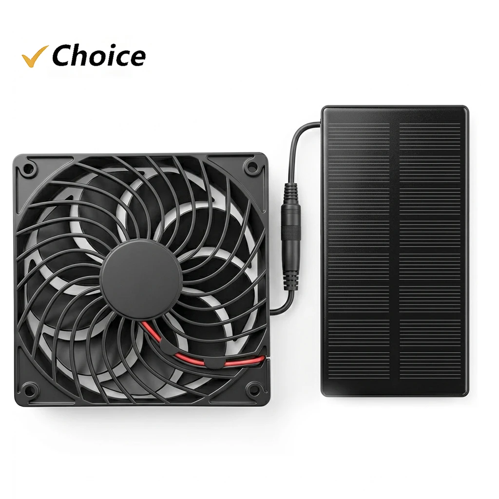 Solar Panel Charger Exhaust Fan Small Solar Panels for Pet Houses/chicken Outdoor Ventilation Sheds and Greenhouses Cooling