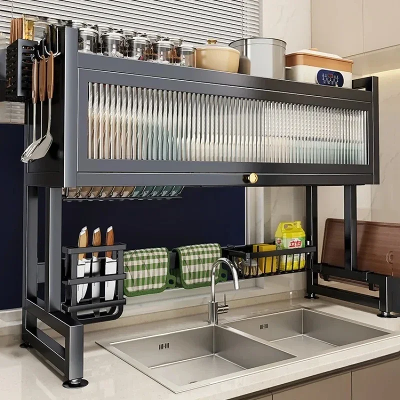 

Long - lasting Kitchen Sink Rack for Kitchen Sink Dust-proof Organizer Tableware Shelf Multi-functional Storage Drain Racks