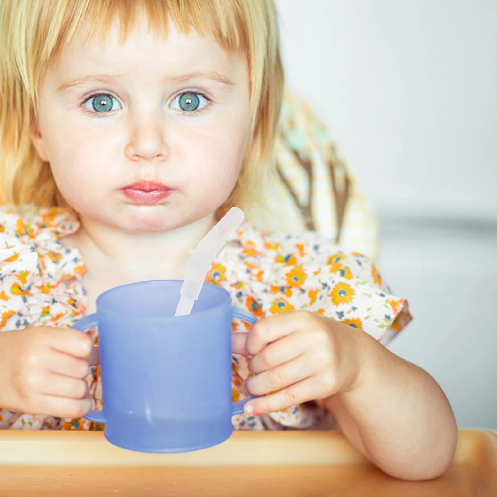 

2Sets Silicone Straw Replacement Water Cup Lid Leakproof Soft Reusable Nozzle Straw Tips Kids Sippy Cup Accessory