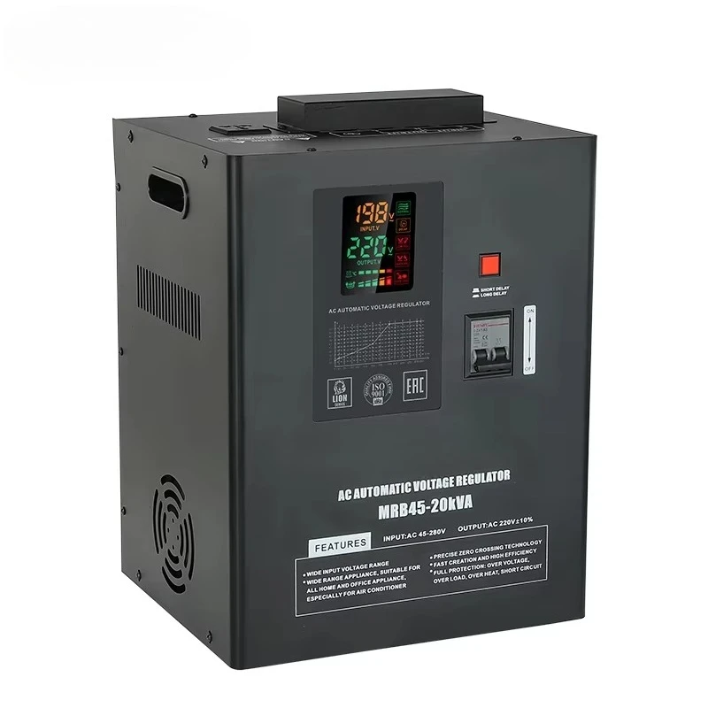 

90-280V Ultra Voltage Type 15KVA Wall Mounted 220V AC Power Automatic Voltage Regulators Stabilizers