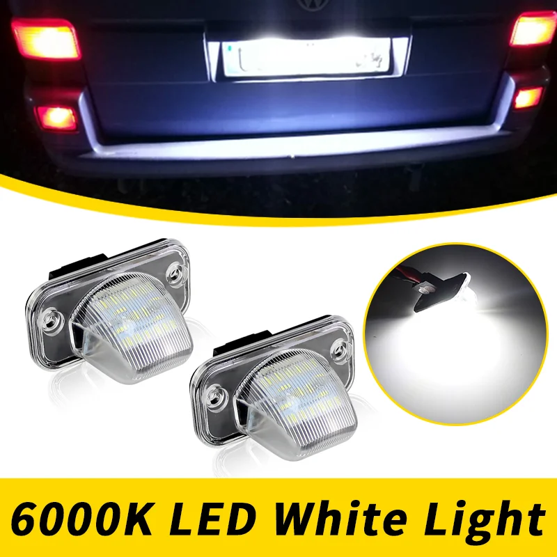 2x For Vw T4 90-03 Transporter Syncro 93-04 Candy 04-up Jetta/Syncro 05-up Number Lamp LED License Plate Lights Auto Accessories