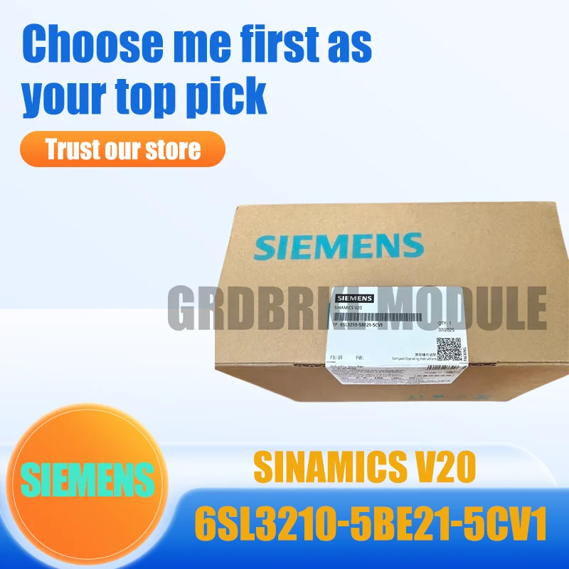 

New Original SIEMENS 6SL3210-5BE21-5CV1 6SL3 210-5BE21-5CV1 V20 Inverter 1.5kW