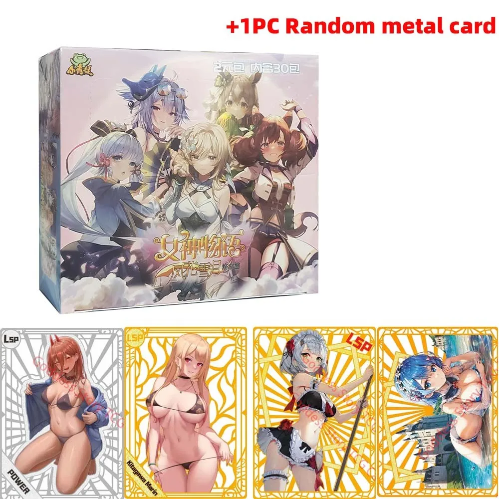 Caja de refuerzo de tarjetas de colección Goddess Story, tarjeta de Metal, traje de baño, caja de refuerzo de fiesta de Bikini, juguetes y