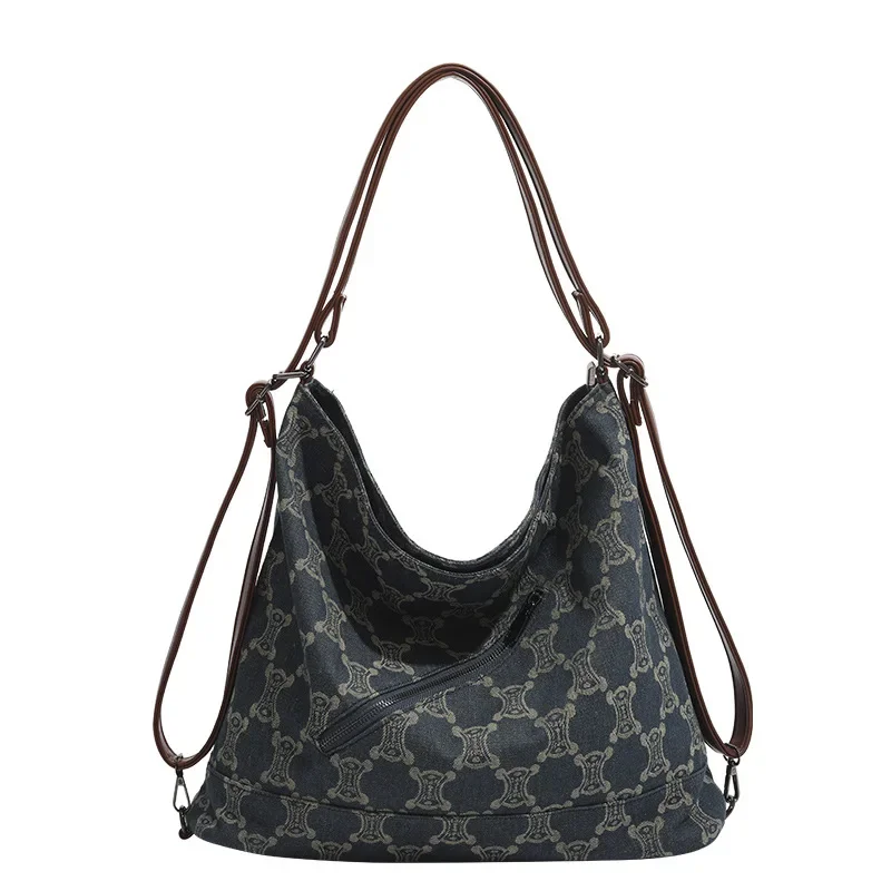 2023 Trendy New Retro Tote Women\'s Bag Niche Design Large Capacity Commuting Backpack High-end Single Shoulder Crossbody Bag