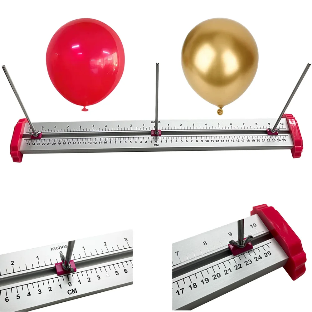 Balloon Sizer Ruler Metal Balloon Measurement Tool Adjustable Balloon Ruler Arches Birthday Party Wedding Graduation Supplie 