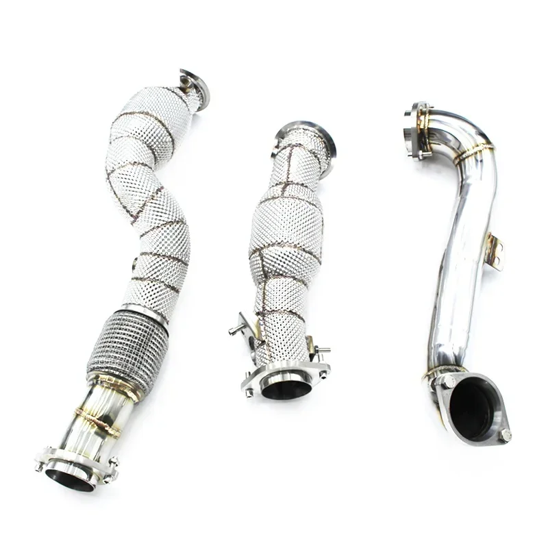 Section High flow Pipes branch downpipe Exhaust Pipe with for M3/M4 G82 G80 G83 G8X 3.0T