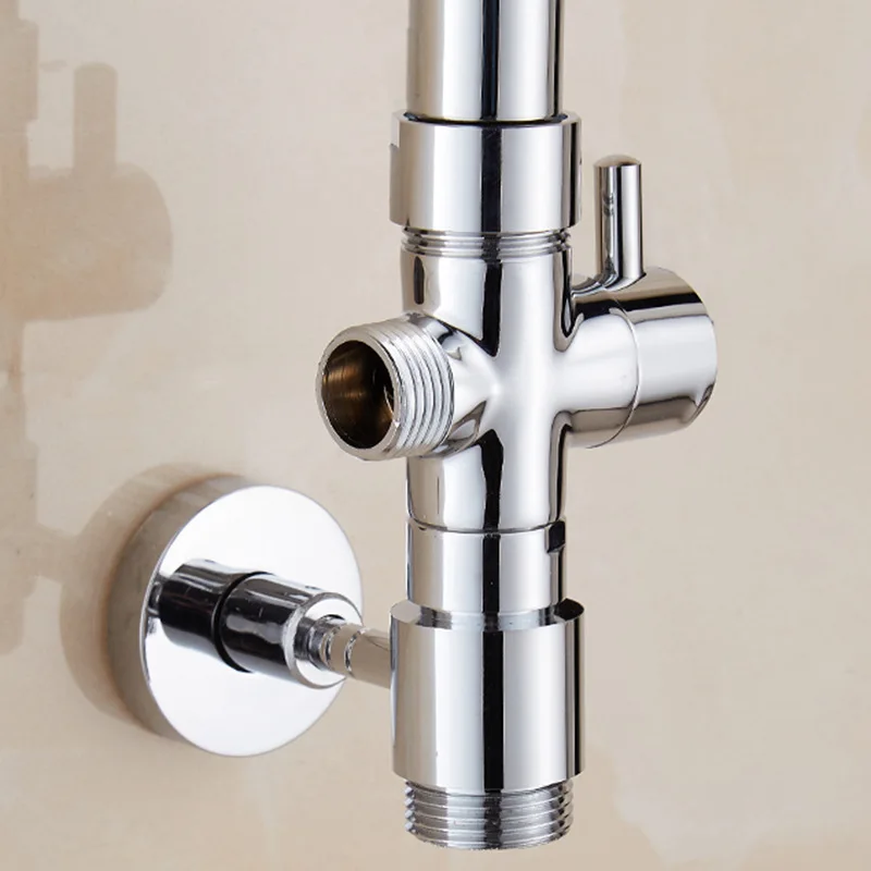 brass diverter valve holder for shower set,  brass diverter holder chrome plate, shower kits