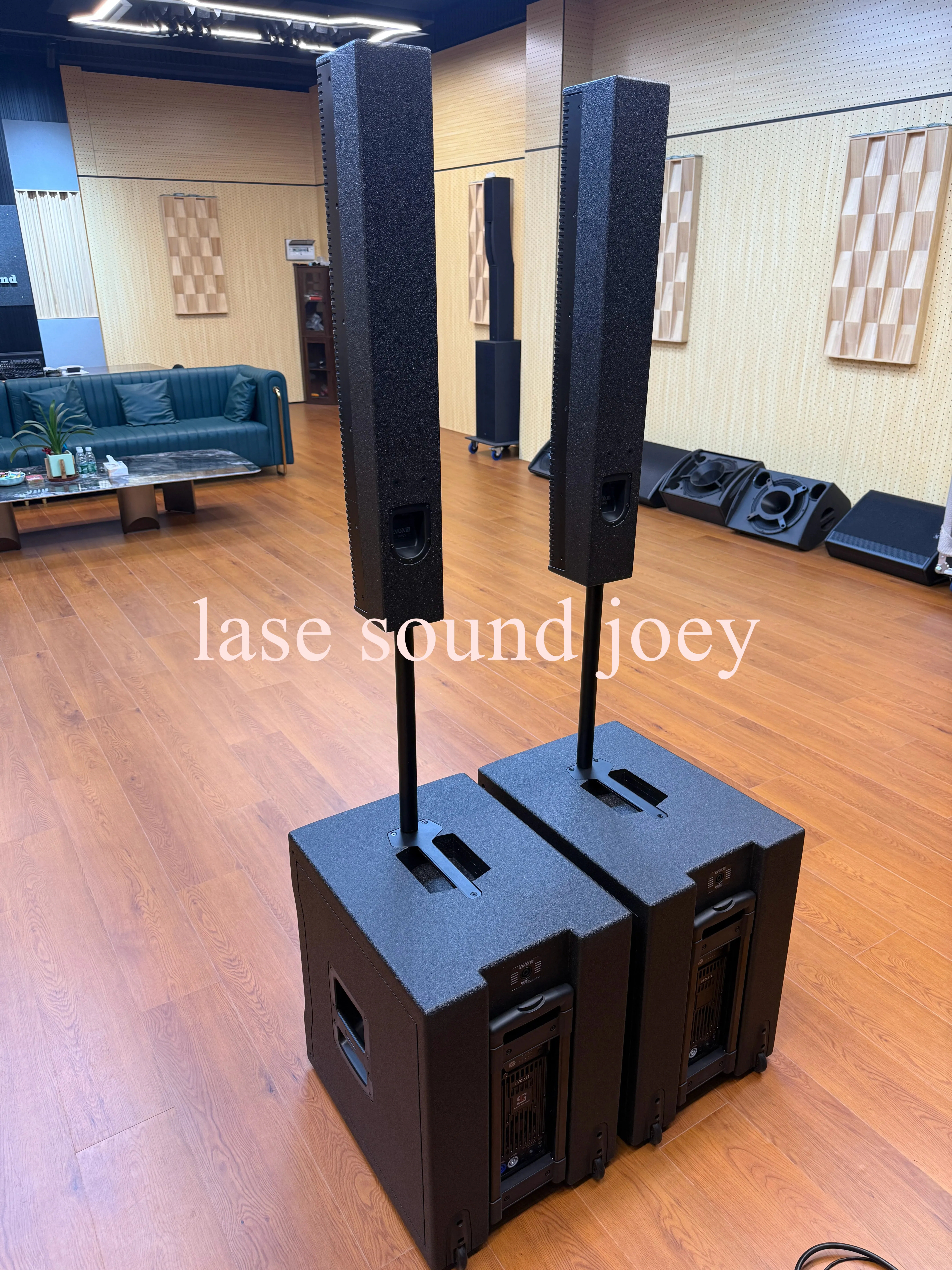 Picture 4: Professional Audio EEVO X12 DJ Party Stage Sound Line Array 2 X 2 Column Array Speaker 15 Inch Active Subwoofer PA System