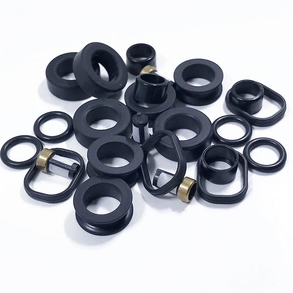 4Set Kit Perbaikan Injektor Bahan Bakar 16611-AA370 Cocok untuk Subaru Legacy Impreza 195500-3910 565cc