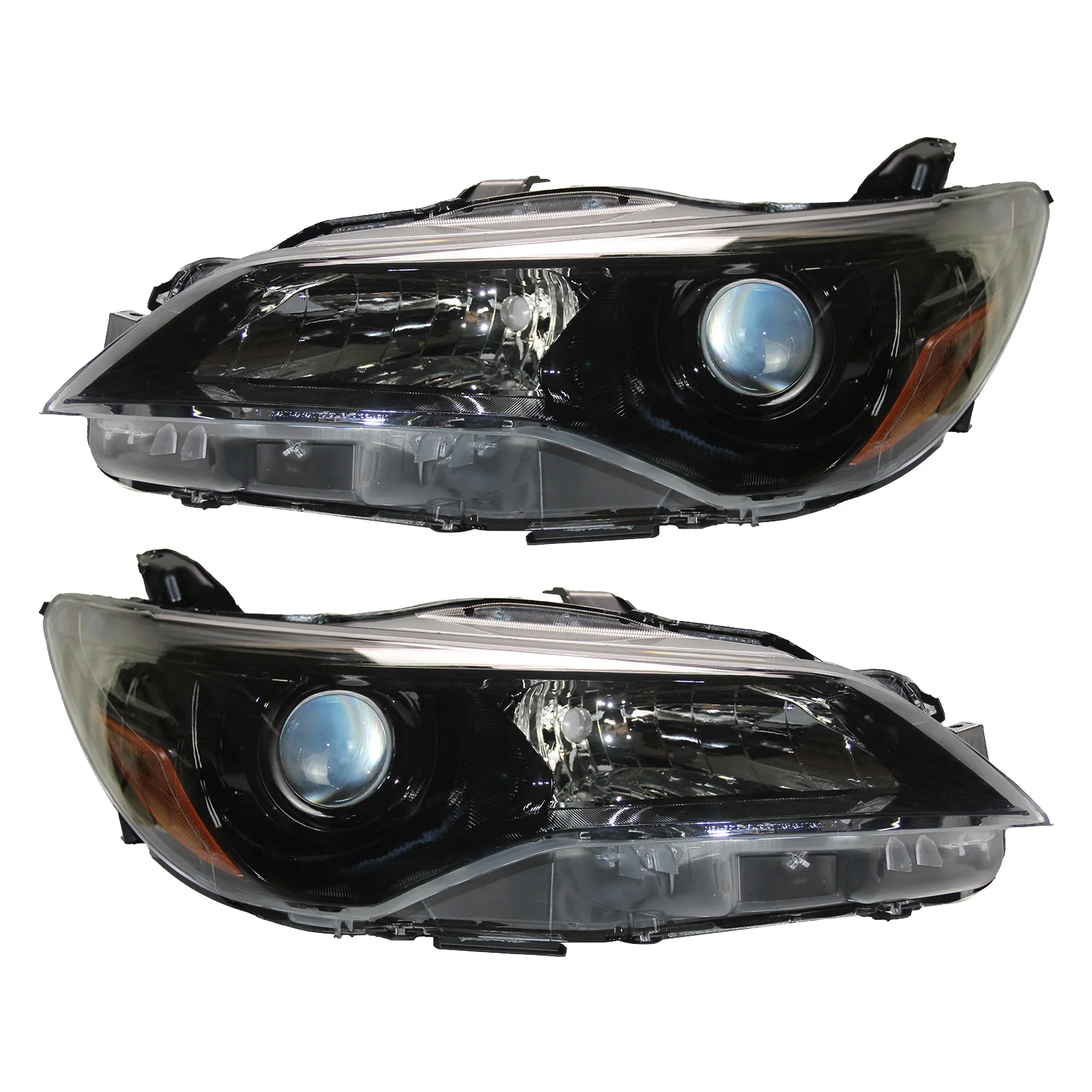 

1*Pair Headlight Assembly for 2015-2017 Camry Clear Lens Black Housing Headlamp