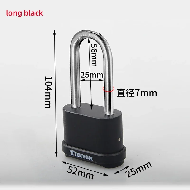 Heavy Duty Passcode Lock for Dorms and Escape Rooms High Security Door Lock with 4-Wheel Code for Outdoor Use Waterproof metal