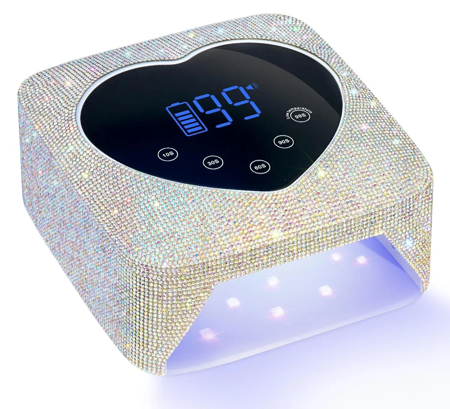 

72W LED Nail Gel Dryer Lamp Cordless Nail Polish Fast Curing Light Rechargeable UV Nail Lamp