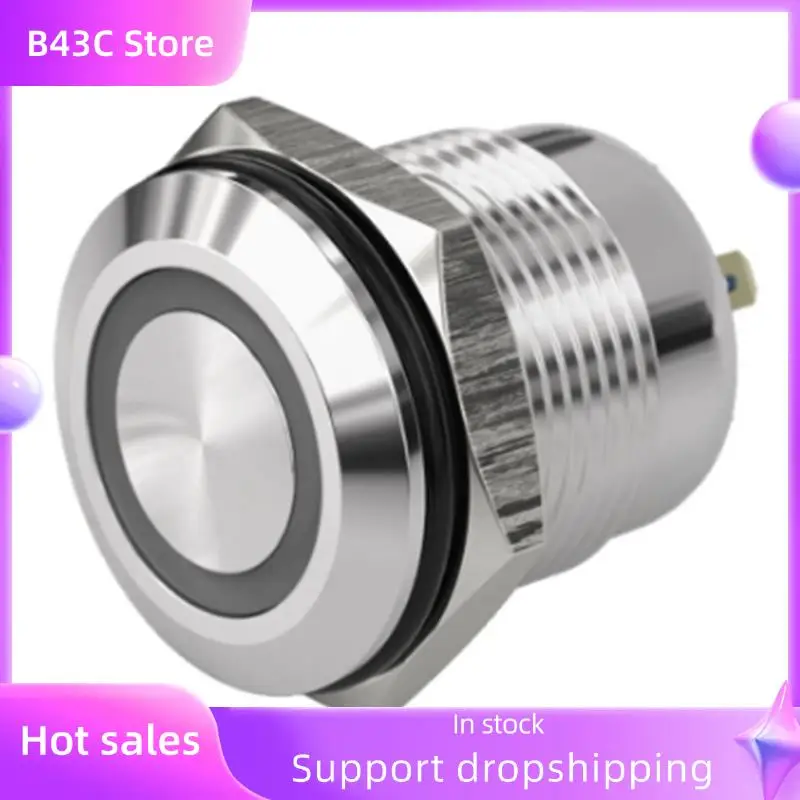 

B14C 16 мм металлический кнопочный переключатель, мгновенный, компьютерный переключатель, переходник и пусковой переключатель