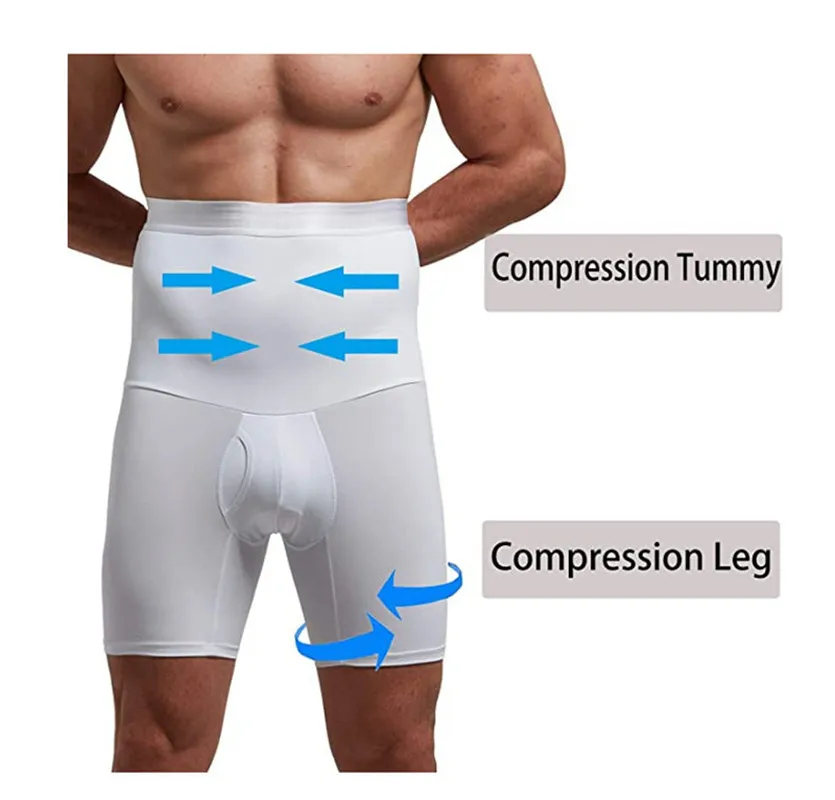 Uomo Body Shaper vita Trainer pantaloncini dimagranti vita alta Shapewear modellante mutandine Boxer slip Stretch Tummy Control Underwear