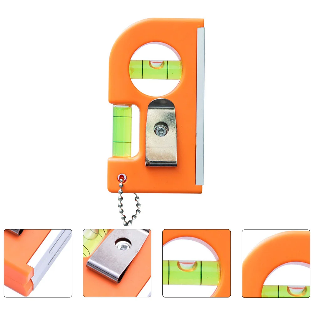 2 Pcs Spirit Level Portable Balance Ruler Photo Frame Horizontal Measuring Instrument Orange Gauge Finder Bubble