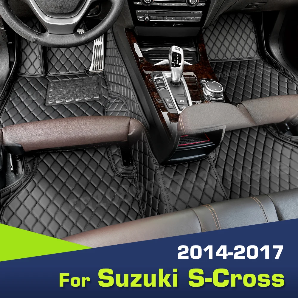 Car Floor Mats For Suzuki S-Cross 2014 2015 2016 2017 Custom Auto Foot Pads Automobile Carpet Cover Interior Accessories