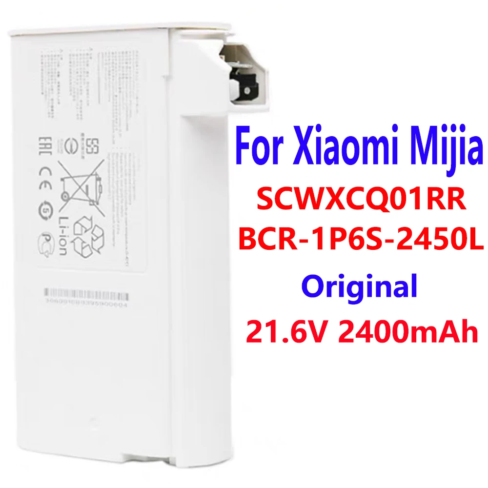 

100% Original Battery 21.6V 2400mAh For Xiaomi Mijia SCWXCQ01RR BCR-1P6S-2450L First Generation Wireless Vacuum Cleaner Battery