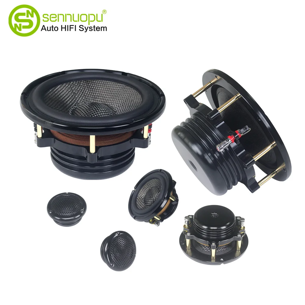 Sennuopu 3-Way Car Speaker System EMMA Competition Grade HiFi Audio mid Bass Midrange Tweeter for Audio Car Modification