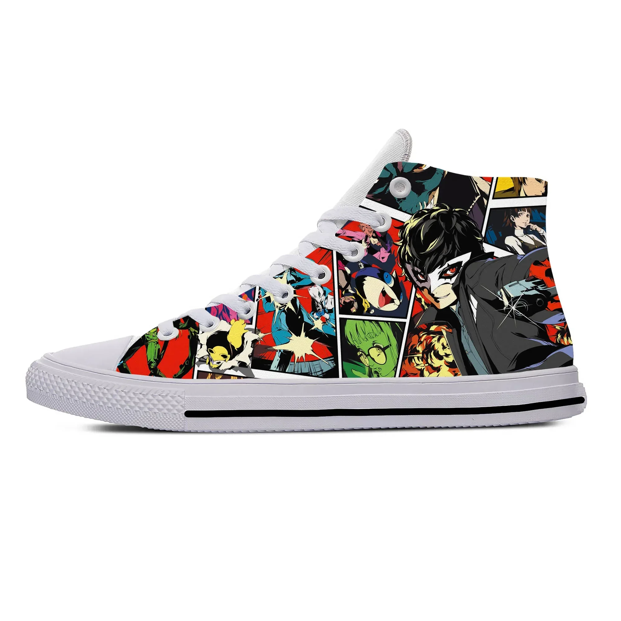 

Hot Summer Fashion Anime Manga Cartoon Game Persona 5 Funny Casual Shoes High Top Men Women Sneakers Classic Board Shoes