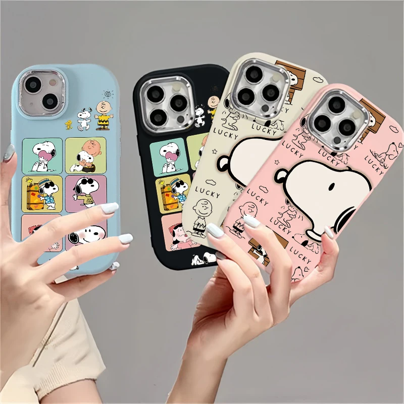 حافظة على شكل قلب كارتونية سنوبي لهاتف انفينيكس هوت 40i 30i 40 Pro Zero Note 30 Smart 8 7 6 5 TECNO SPARK GO 2023 2024 2025 20 20C #1