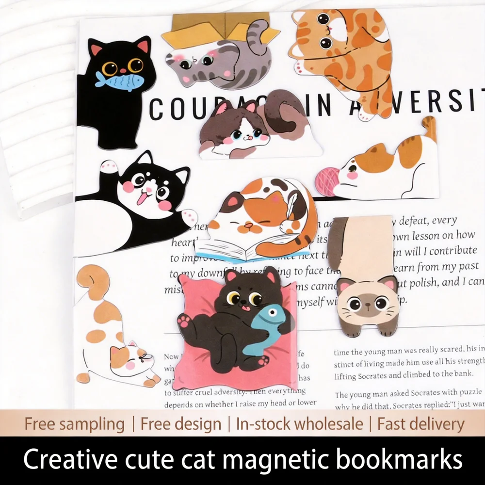 1set Creative Cat Pattern Magn - Bookmark Magnetic Clip review and price