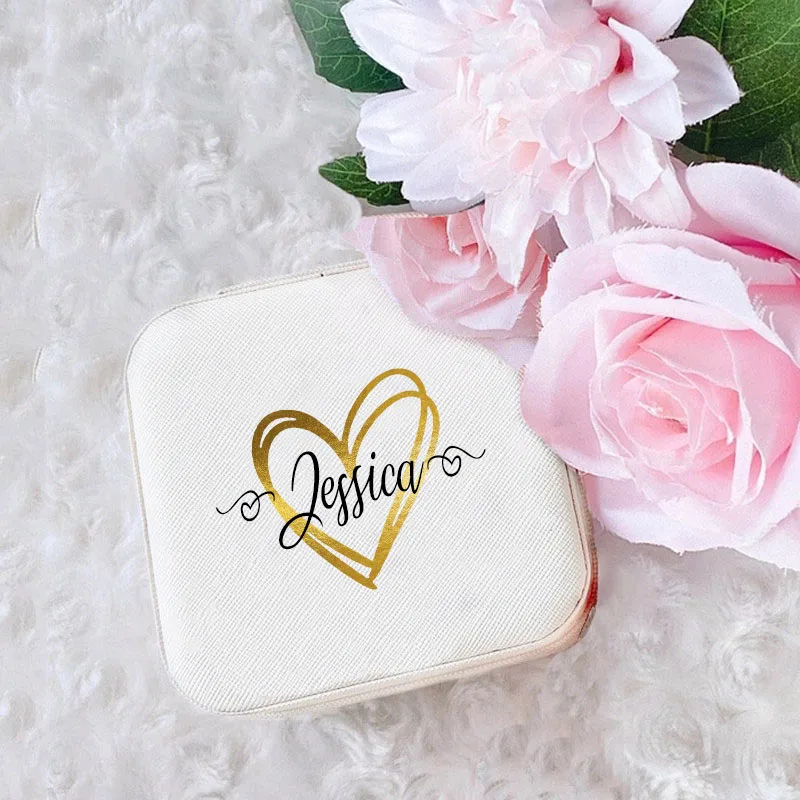 شخصية الحجاب فتاة صندوق مجوهرات اسم مخصص مجوهرات للبنات المسلمات حالة السفر مجوهرات صناديق تخزين هدايا عيد ميلاد احتفالية