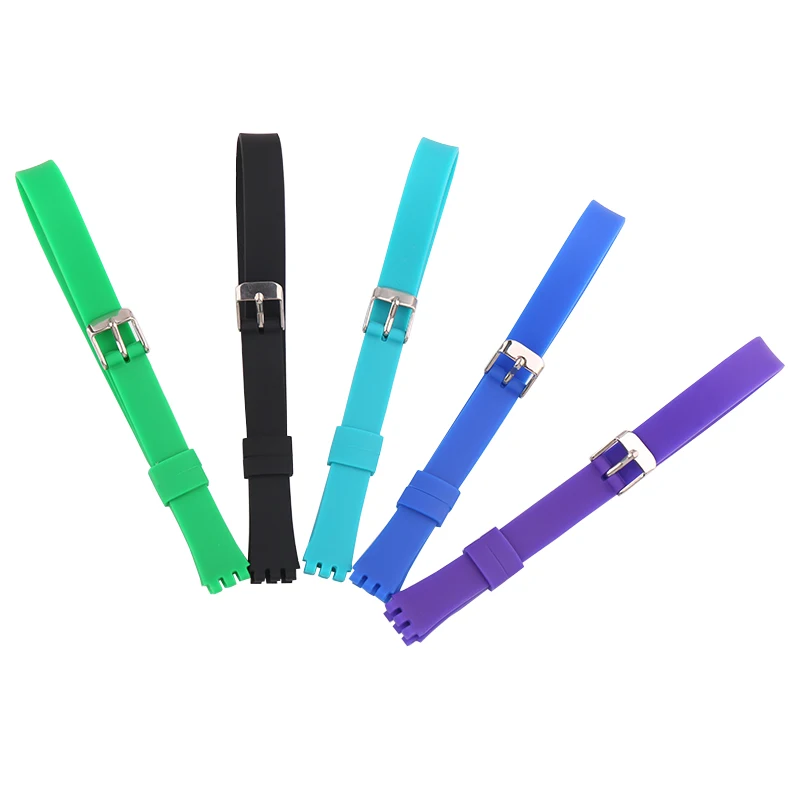 Uhrenarmband-Zubehör, kompatibel mit Swatch-Dornschließe, extra langes Uhrenarmband, 12 mm Doppelschlaufen-Armband, weiblich