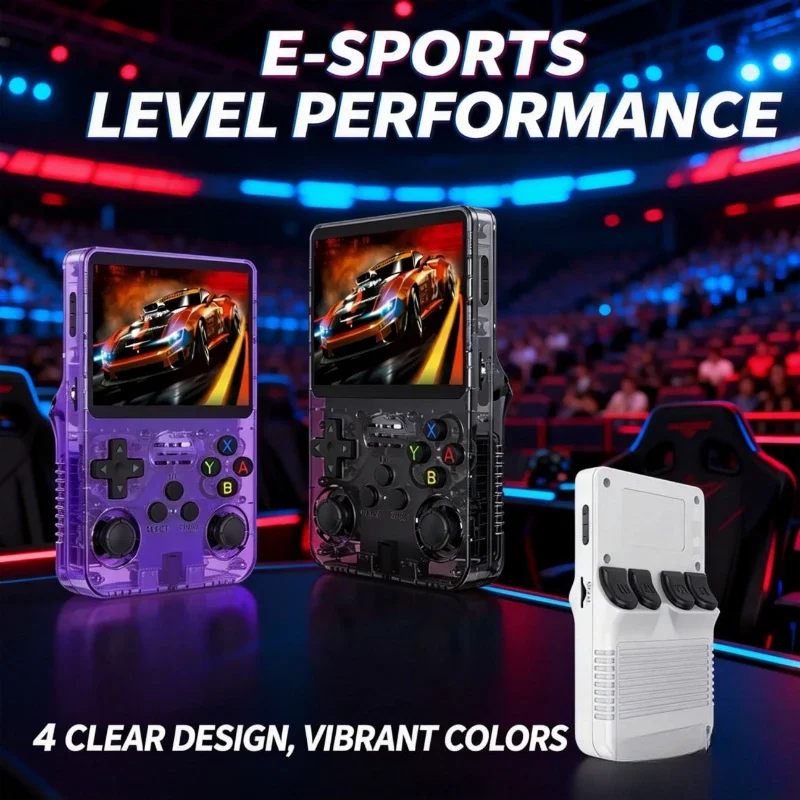 

R36S Handheld Video Game Console, 3.5" IPS Screen, 128GB Massive Game Library, Linux OS, Perfect Gift for Gamers